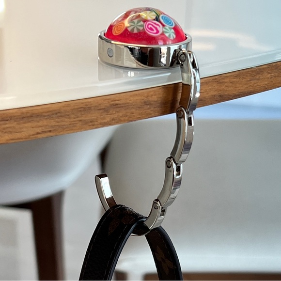 Foldable Bag Hook/Purse Hanger - Handmade - Candy - Fits Most Tables - Picture 6 of 8